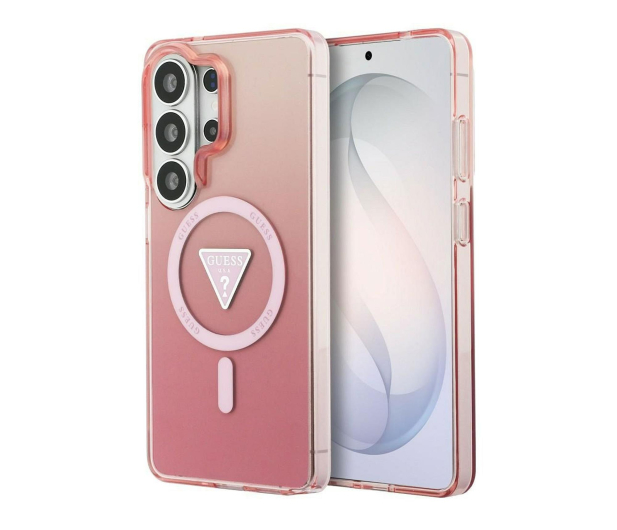 Guess Etui Gradient Triangle MagSafe do Galaxy S26 Ultra różowy - 1522703 - zdjęcie